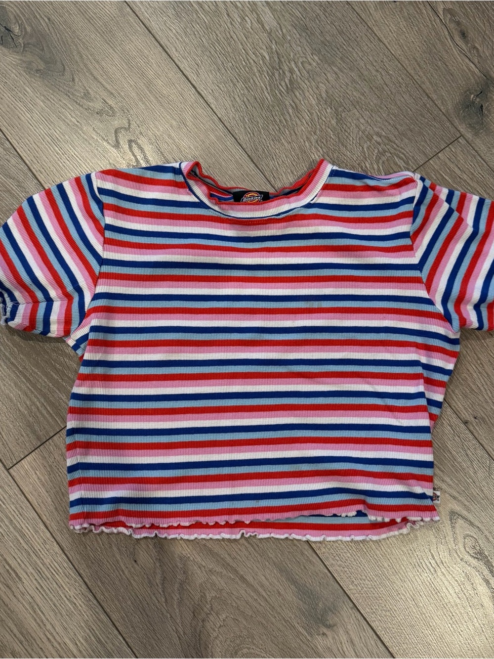 Dickies Multicolor Striped Short Sleeve Tee Size Medium